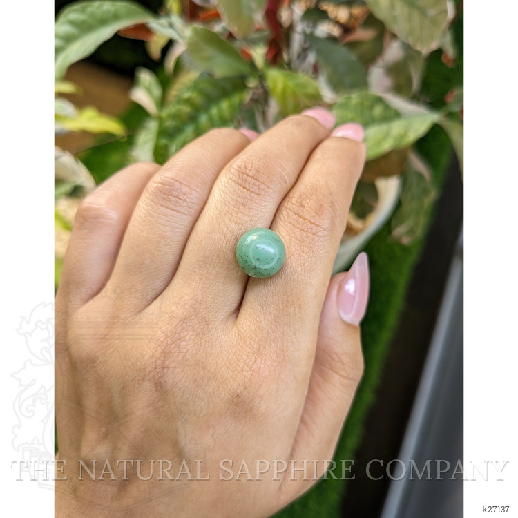 9.69 Ct. Bluish Green Jade from Burma (Myanmar)