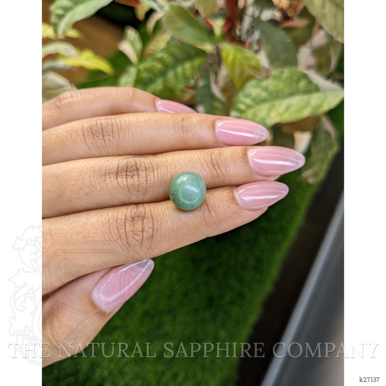 9.69 Ct. Bluish Green Jade from Burma (Myanmar)