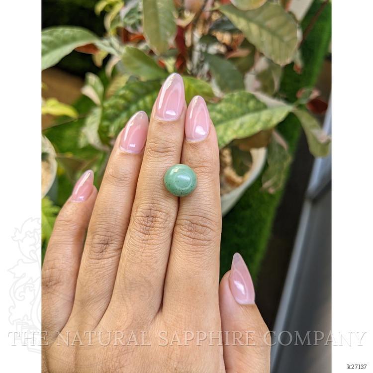 9.69 Ct. Bluish Green Jade from Burma (Myanmar)
