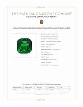 2.16 Ct. Tsavorite Garnet from Tanzania Scan Report