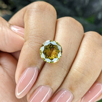 4.45 Ct. Yellowish Green Sinhalite from Ceylon (Sri Lanka) Life Style
