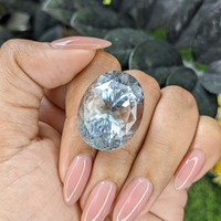 60.24 Ct. Sky Blue Topaz from Burma (Myanmar) Life Style