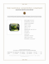 7.70 Ct. Green Tourmaline from Ceylon (Sri Lanka) Scan Report
