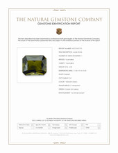 4.05 Ct. Yellowish Green Tourmaline from Ceylon (Sri Lanka) Scan Report