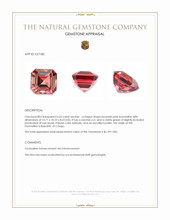6.63 Ct. Brownish Pink Tourmaline from Republic of Congo Appraisal