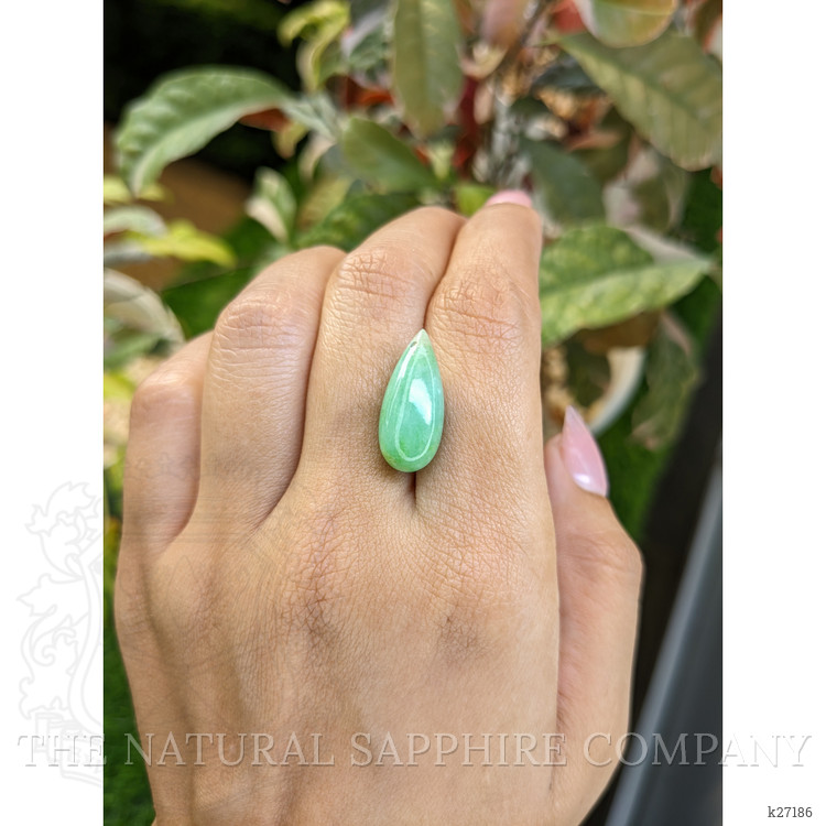 12.37 Ct. Bluish Green Jade from Burma (Myanmar)