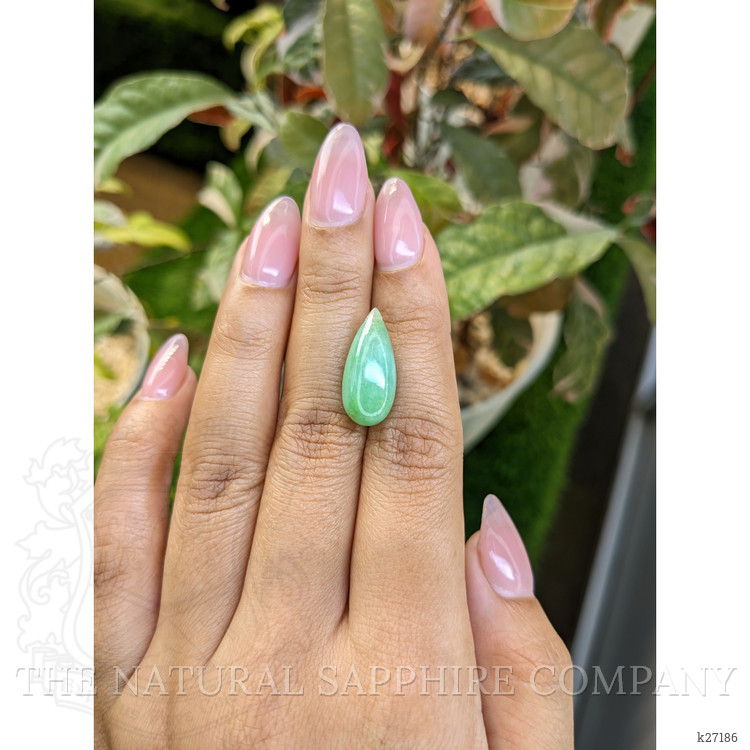 12.37 Ct. Bluish Green Jade from Burma (Myanmar)