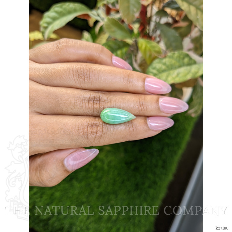 12.37 Ct. Bluish Green Jade from Burma (Myanmar)