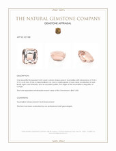 4.03 Ct. Peach Tourmaline from Republic of Congo Appraisal