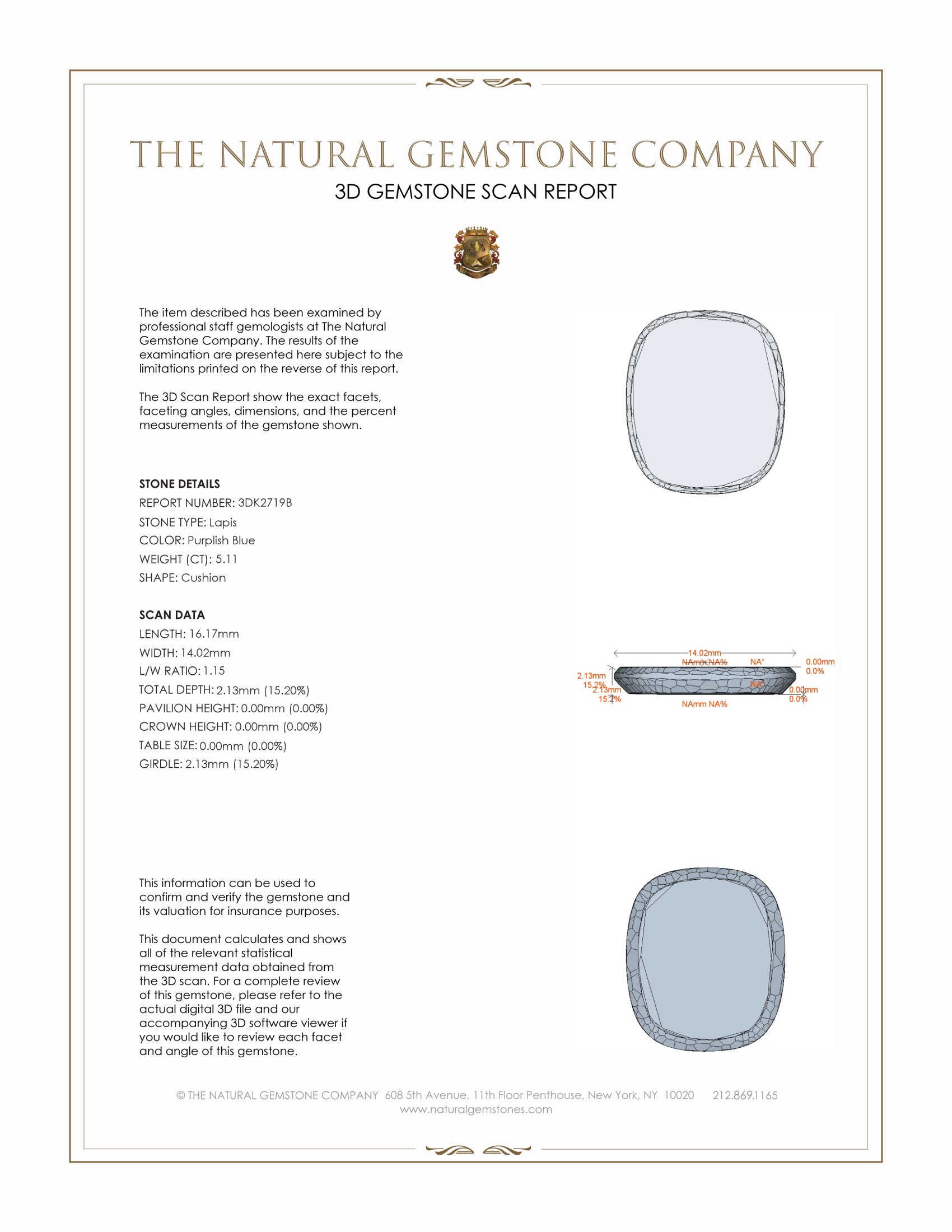 5.11 Ct. Lapis from Afghanistan