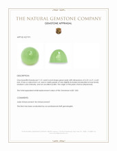 1.31 Ct. Green Cabochon Jade from Burma (Myanmar) Appraisal