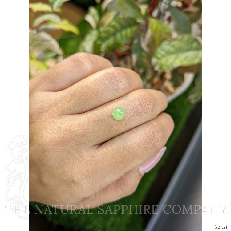 1.31 Ct. Green Cabochon Jade from Burma (Myanmar)