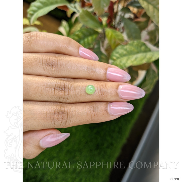 1.31 Ct. Green Cabochon Jade from Burma (Myanmar)