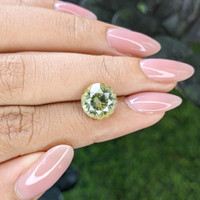 4.43 Ct. Greenish Yellow Tourmaline from Republic of Congo Life Style