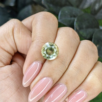 4.43 Ct. Greenish Yellow Tourmaline from Republic of Congo Life Style