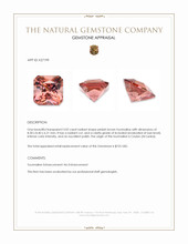 3.02 Ct. Pinkish Brown Tourmaline from Ceylon (Sri Lanka) Appraisal