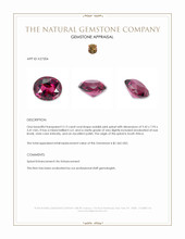 3.13 Ct. Reddish Pink Spinel from South Africa Appraisal