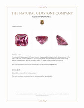 2.27 Ct. Purplish Pink Spinel from South Africa Appraisal