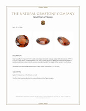3.10 Ct. Brownish Orange Spinel from South Africa Appraisal