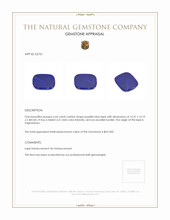 6.64 Ct. Lapis from Afghanistan Appraisal