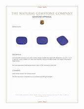 6.64 Ct. Lapis from Afghanistan Appraisal