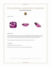 2.69 Ct. Pinkish Purple Spinel from South Africa Appraisal