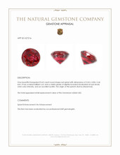 0.65 Ct. Red Spinel from Burma (Myanmar) Appraisal