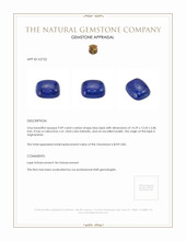 9.09 Ct. Cabochon Lapis from Afghanistan Appraisal