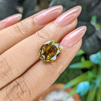 6.68 Ct. Yellowish Green Chrysoberyl from Madagascar Life Style