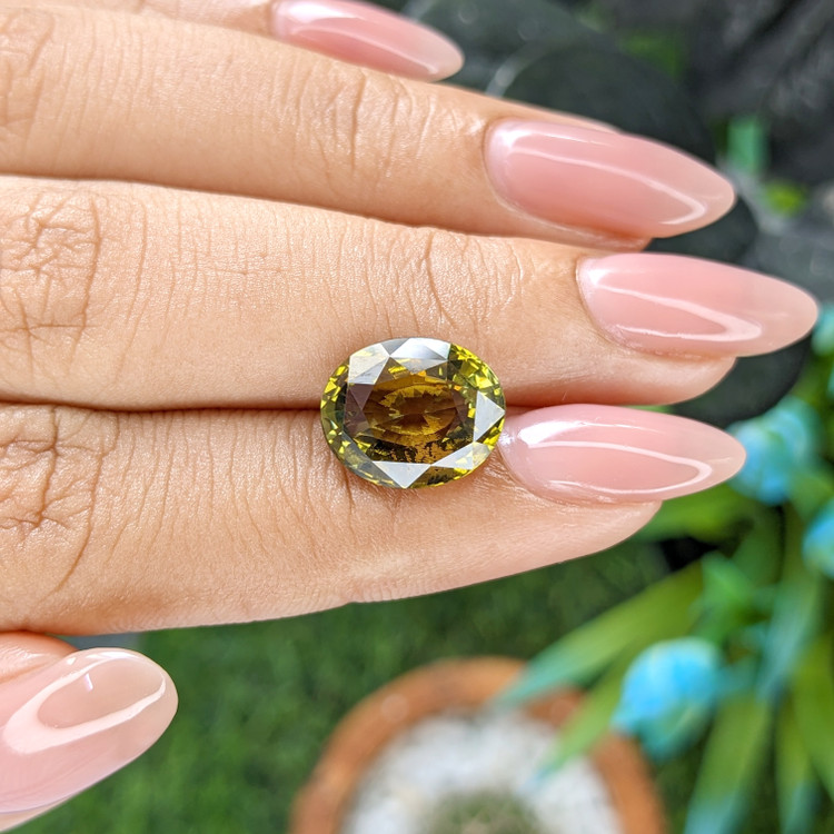 6.68 Ct. Yellowish Green Chrysoberyl from Madagascar