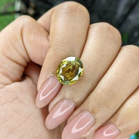 6.68 Ct. Yellowish Green Chrysoberyl from Madagascar Life Style