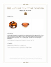 0.86 Ct. Orange Hessonite Garnet from Madagascar Appraisal