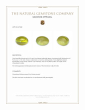 4.50 Ct. Yellowish Green Cabochon Chrysoberyl from India Appraisal
