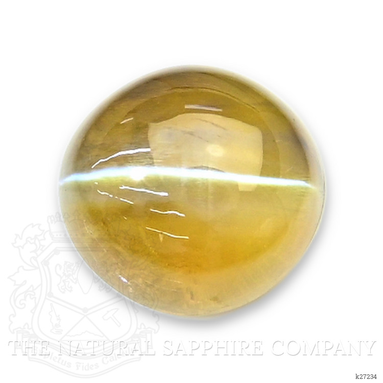 2.12 Ct. Greenish Yellow Cabochon Chrysoberyl from Madagascar