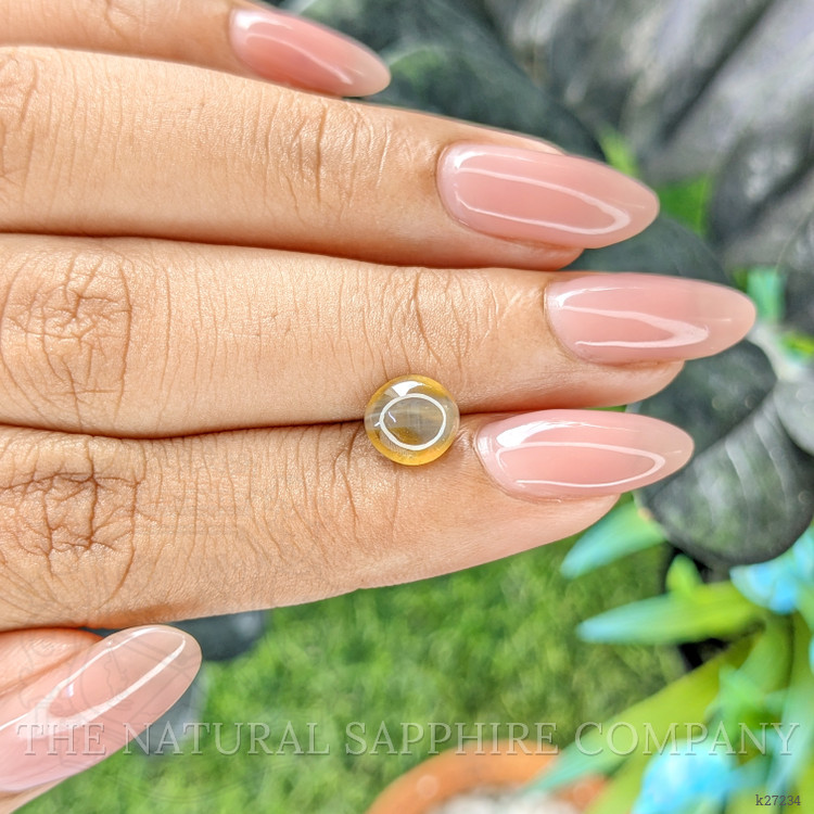 2.12 Ct. Greenish Yellow Cabochon Chrysoberyl from Madagascar