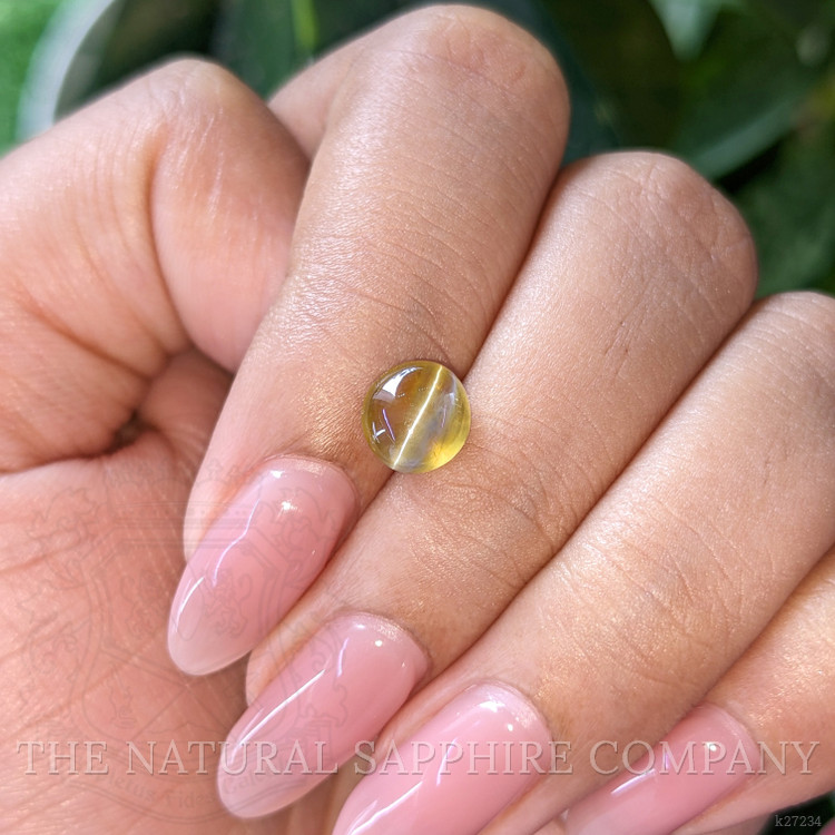 2.12 Ct. Greenish Yellow Cabochon Chrysoberyl from Madagascar