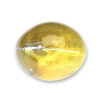 2.89 Ct. Greenish Yellow Cabochon Chrysoberyl from Ceylon (Sri Lanka) Video