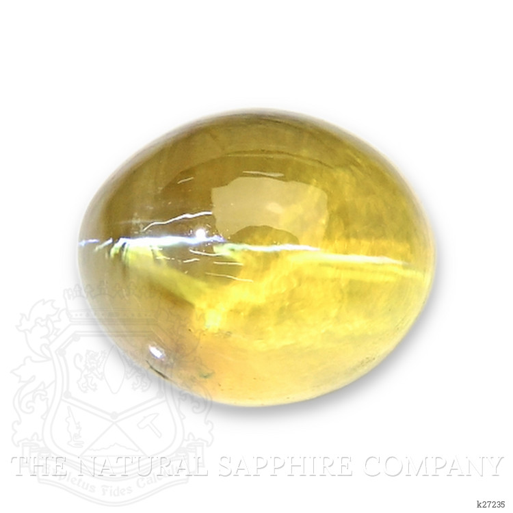 2.89 Ct. Greenish Yellow Cabochon Chrysoberyl from Ceylon (Sri Lanka)