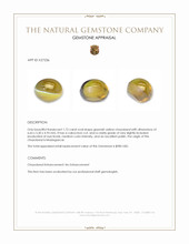 1.72 Ct. Greenish Yellow Cabochon Chrysoberyl from Madagascar Appraisal