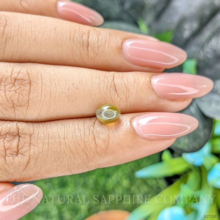 1.72 Ct. Greenish Yellow Cabochon Chrysoberyl from Madagascar