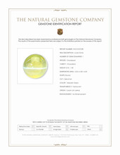1.58 Ct. Yellowish Green Cabochon Chrysoberyl from Ceylon (Sri Lanka) Scan Report