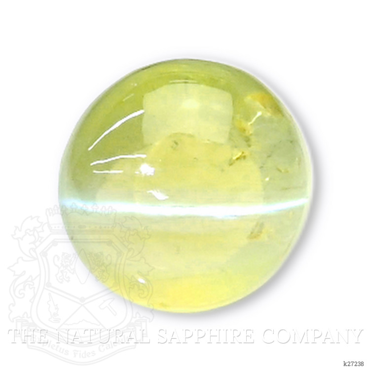 1.58 Ct. Yellowish Green Cabochon Chrysoberyl from Ceylon (Sri Lanka)