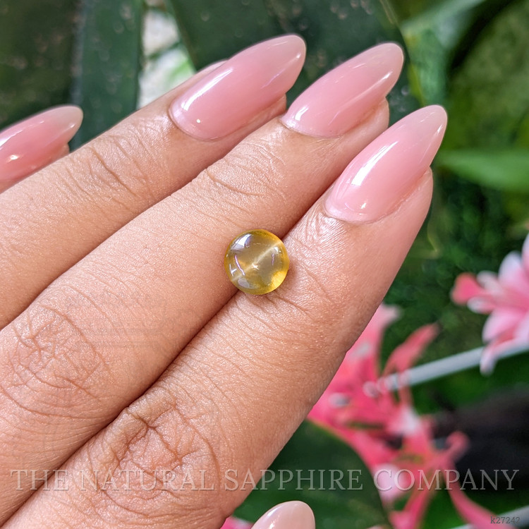1.85 Ct. Yellowish Brown Cabochon Chrysoberyl from Madagascar