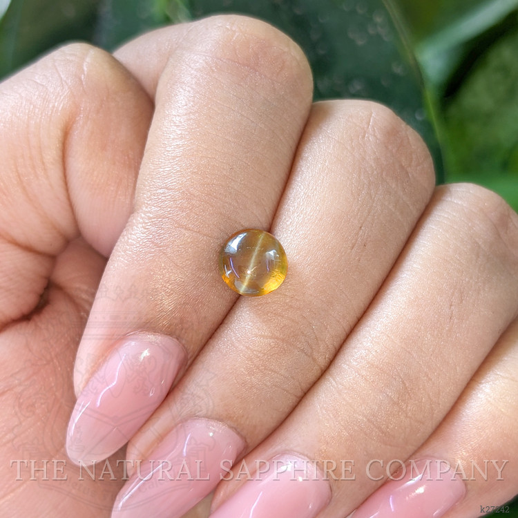1.85 Ct. Yellowish Brown Cabochon Chrysoberyl from Madagascar