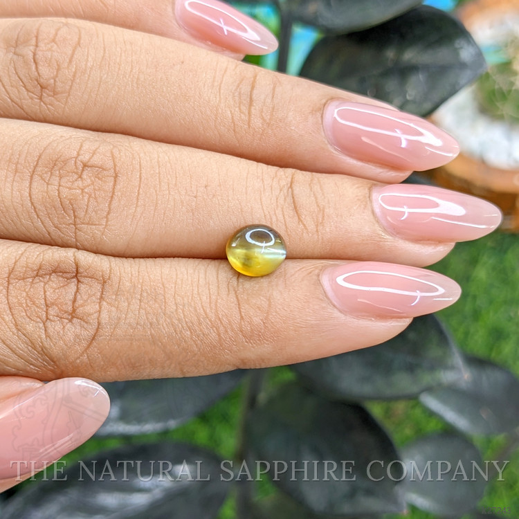 2.32 Ct. Yellowish Green Cabochon Chrysoberyl from Tanzania