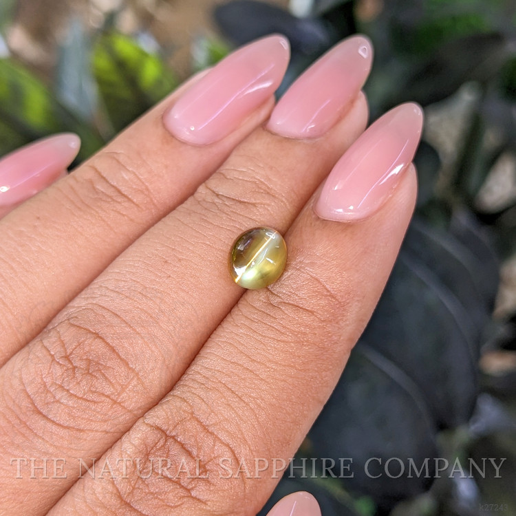 2.32 Ct. Yellowish Green Cabochon Chrysoberyl from Tanzania