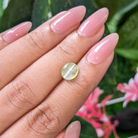 1.75 Ct. Green Cabochon Chrysoberyl from Ceylon (Sri Lanka) Life Style