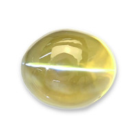 1.27 Ct. Yellowish Green Cabochon Chrysoberyl from Ceylon (Sri Lanka) Video