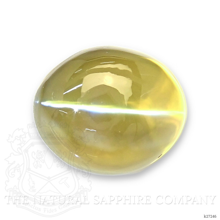 1.27 Ct. Yellowish Green Cabochon Chrysoberyl from Ceylon (Sri Lanka)