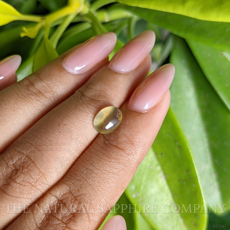2.19 Ct. Yellowish Green Cabochon Chrysoberyl from Madagascar